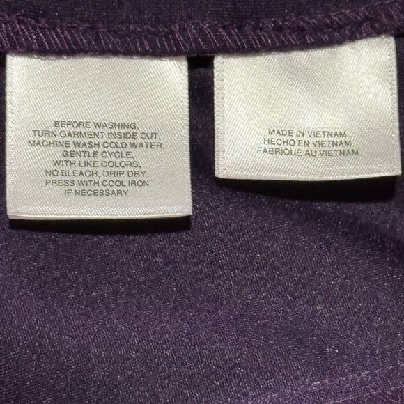 ANNE KLEIN Purple Blazer front open size S 3/4 Sleeves - Picture 5 of 6